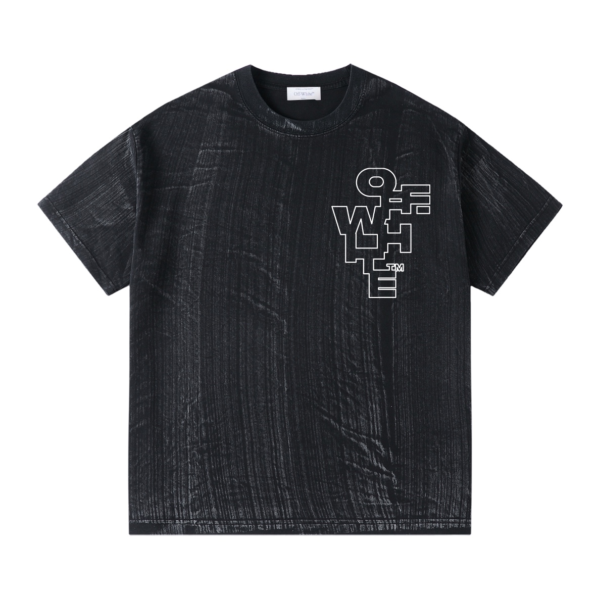 Nueva colección de la serie combinada - off-white líneas y letras - tela de algodón puro de doble hilo 32, pe…