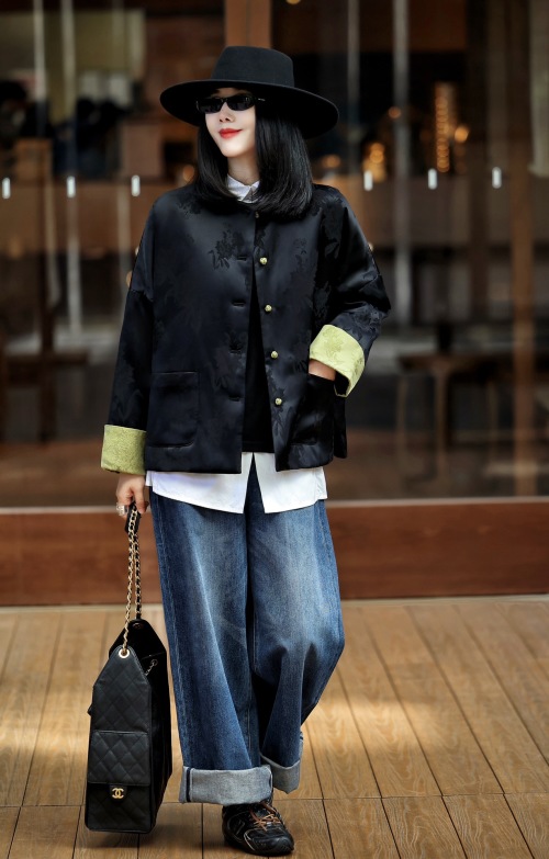 Elegant Floral Print Cotton Coat - Chinese Style Padded Jacket 1 Elegant Floral Print Cotton Coat - Chinese Style Padded Jacket