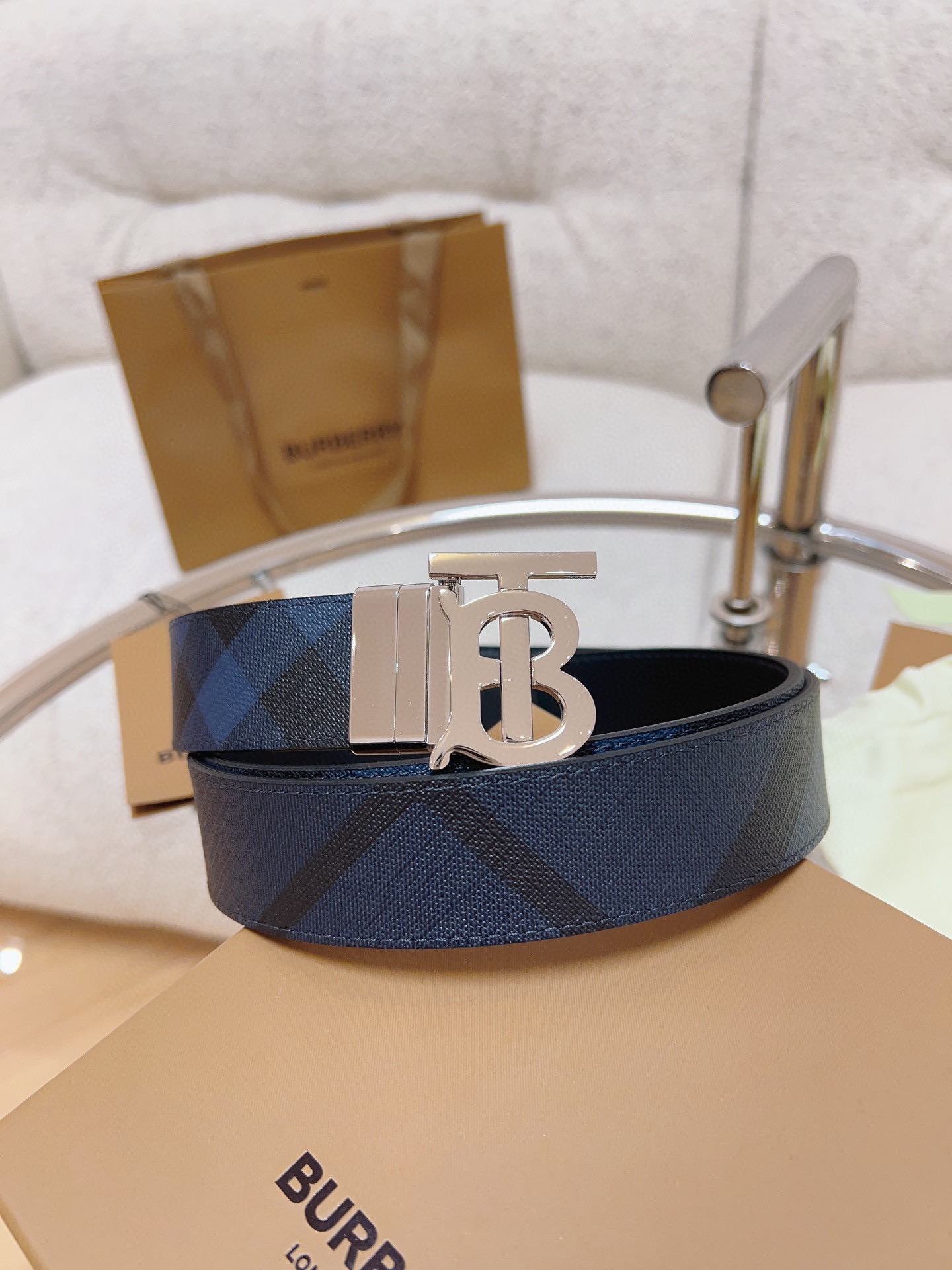 Burberry Belts Printing Canvas