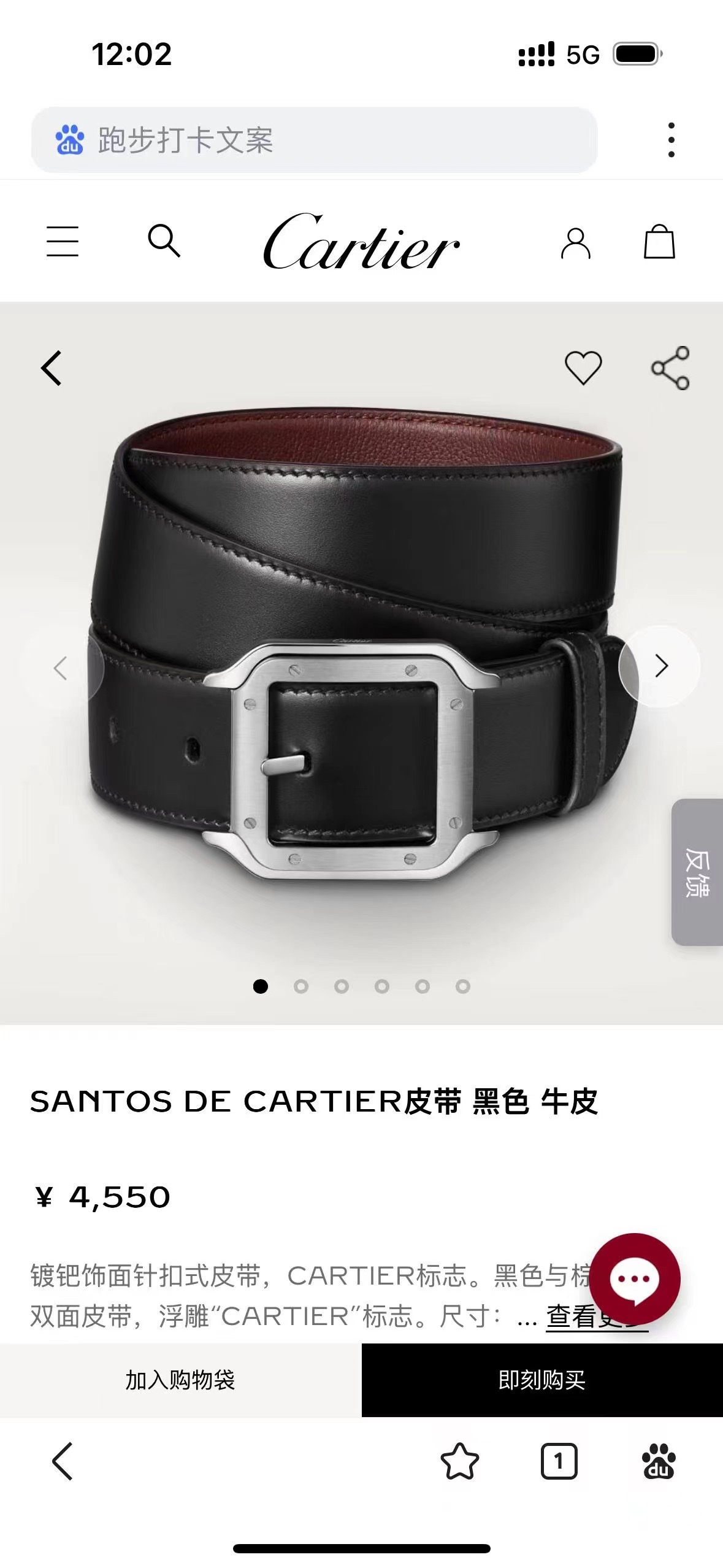 Cartier Classic Men’s Belt: Premium Quality Leather, Elegant Design, 35mm Wide, Gold Detail - 图片 9