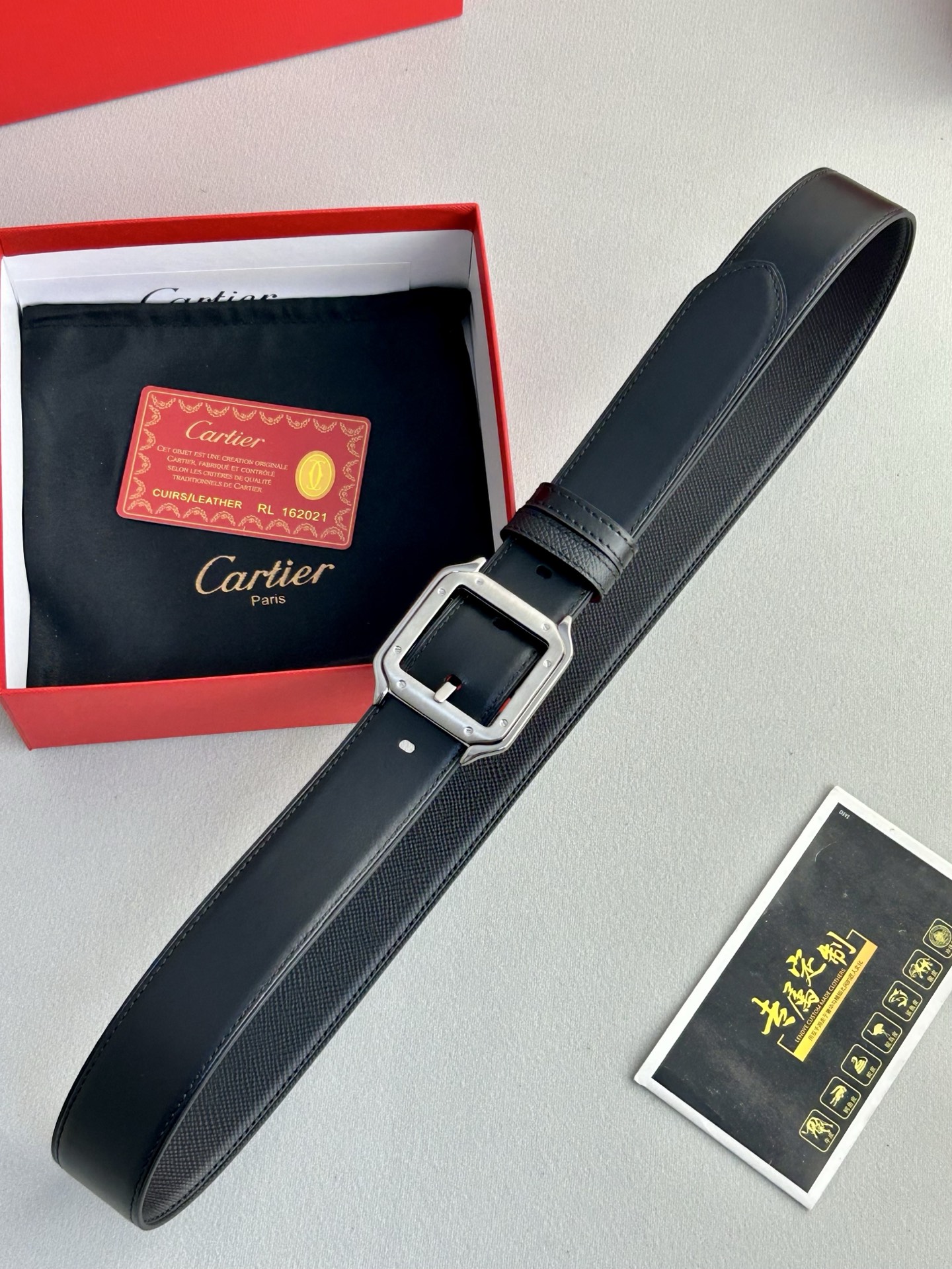 Cartier Classic Men’s Belt: Premium Quality Leather, Gold Buckle, 35mm Wide. - 图片 7