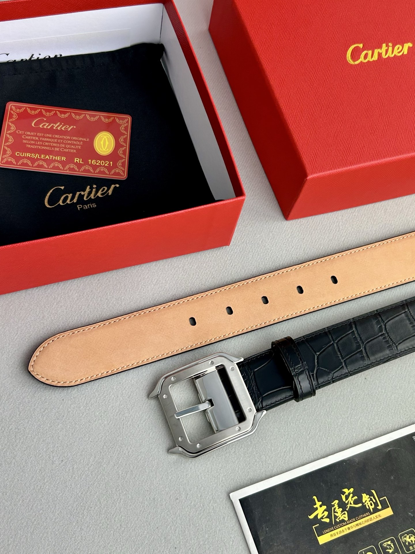 Cartier Classic Men’s Belt: Premium Quality Leather, Elegant Design, 35mm Wide Gold Buckle