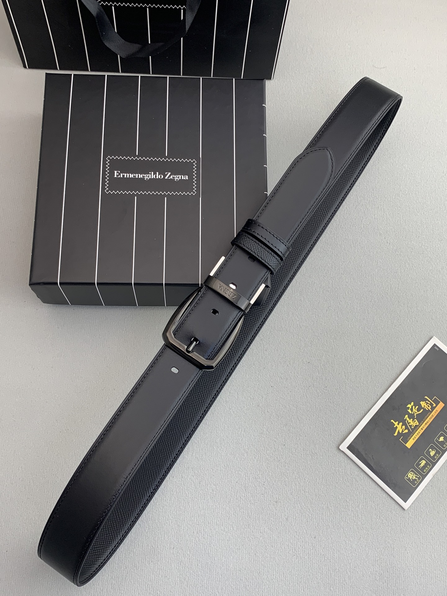 Zegna P483 Cabinet: Classic Calve Leather, 3.5cm Belt, New Male Style Concept - 图片 5