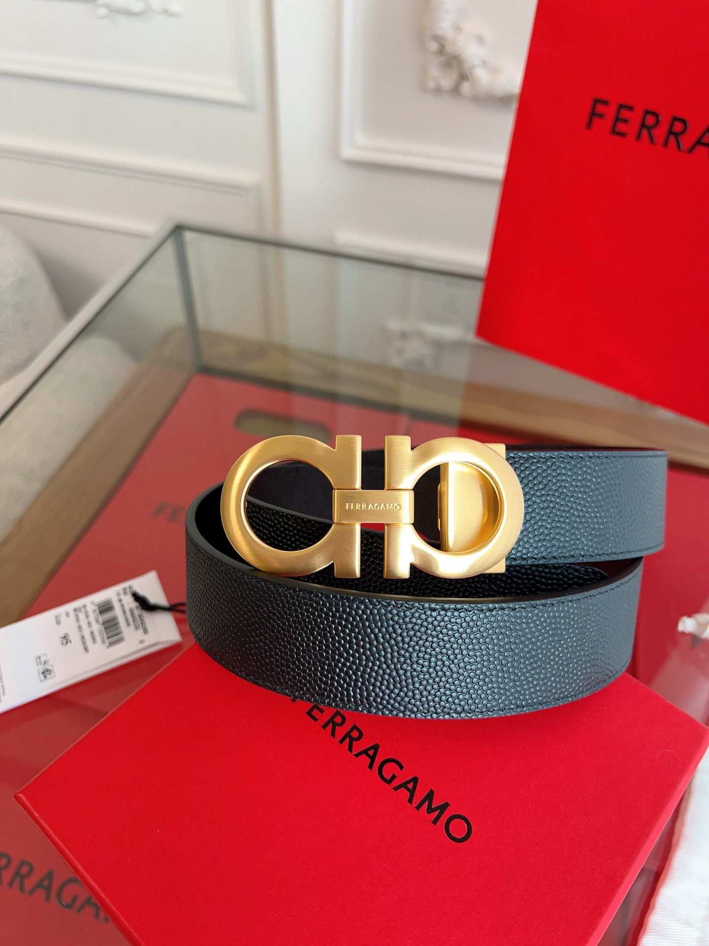High-End Male Belt: P506 Regular Grade Feragmu Cabinet Quality NFC Chip Scan Certification - 图片 2