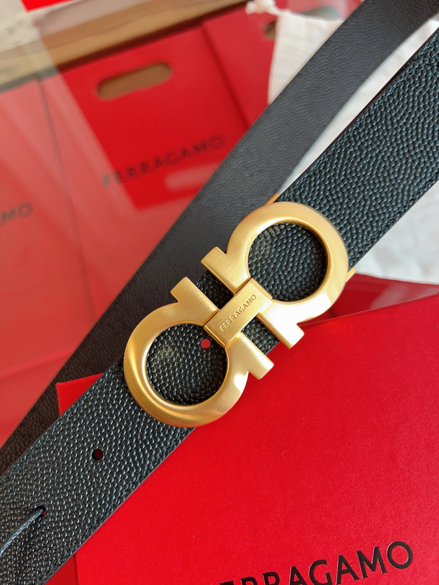 High-End Male Belt: P506 Regular Grade Feragmu Cabinet Quality NFC Chip Scan Certification - 图片 4