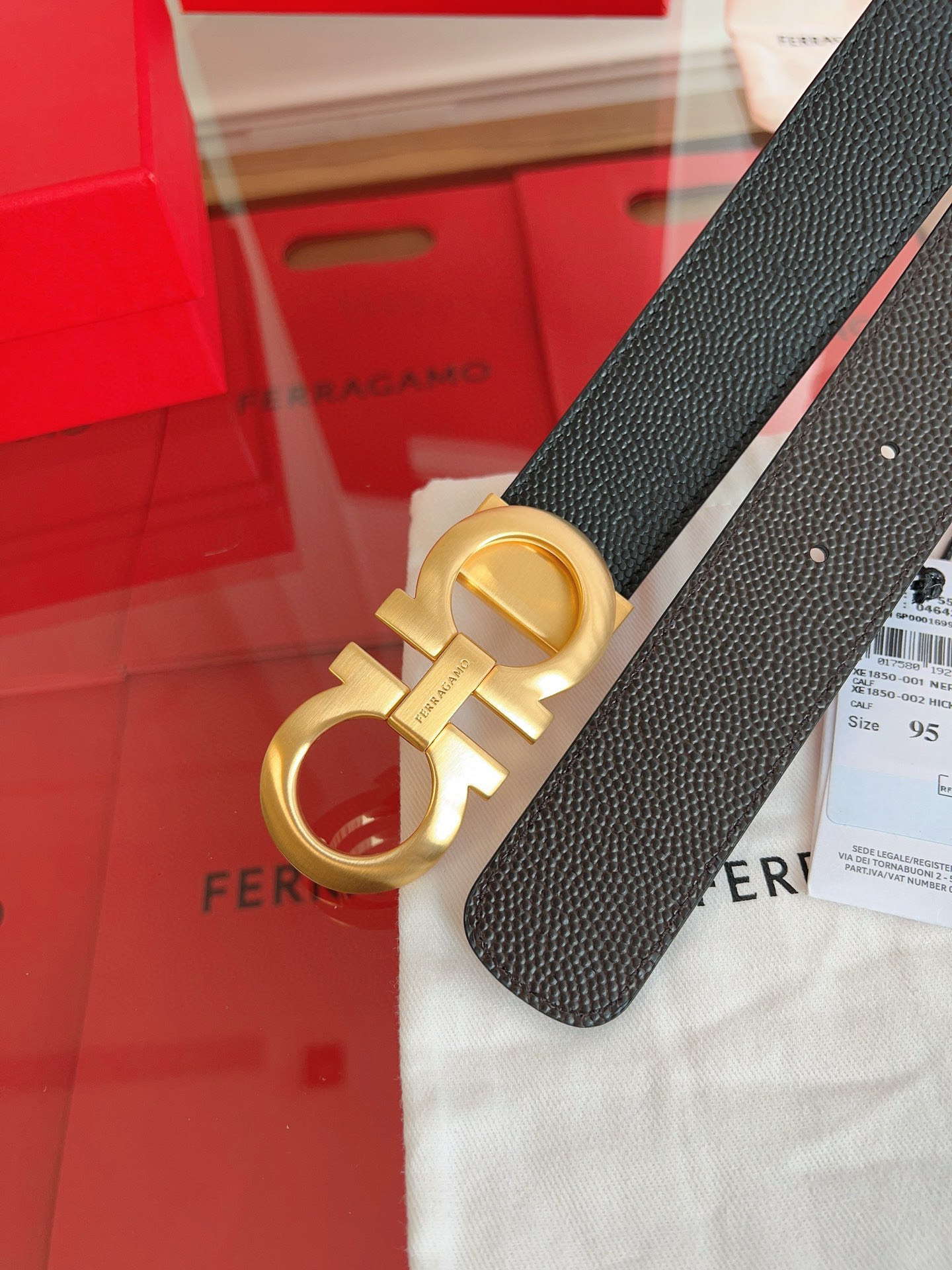High-End Male Belt: P506 Regular Grade Feragmu Cabinet Quality NFC Chip Scan Certification - 图片 6