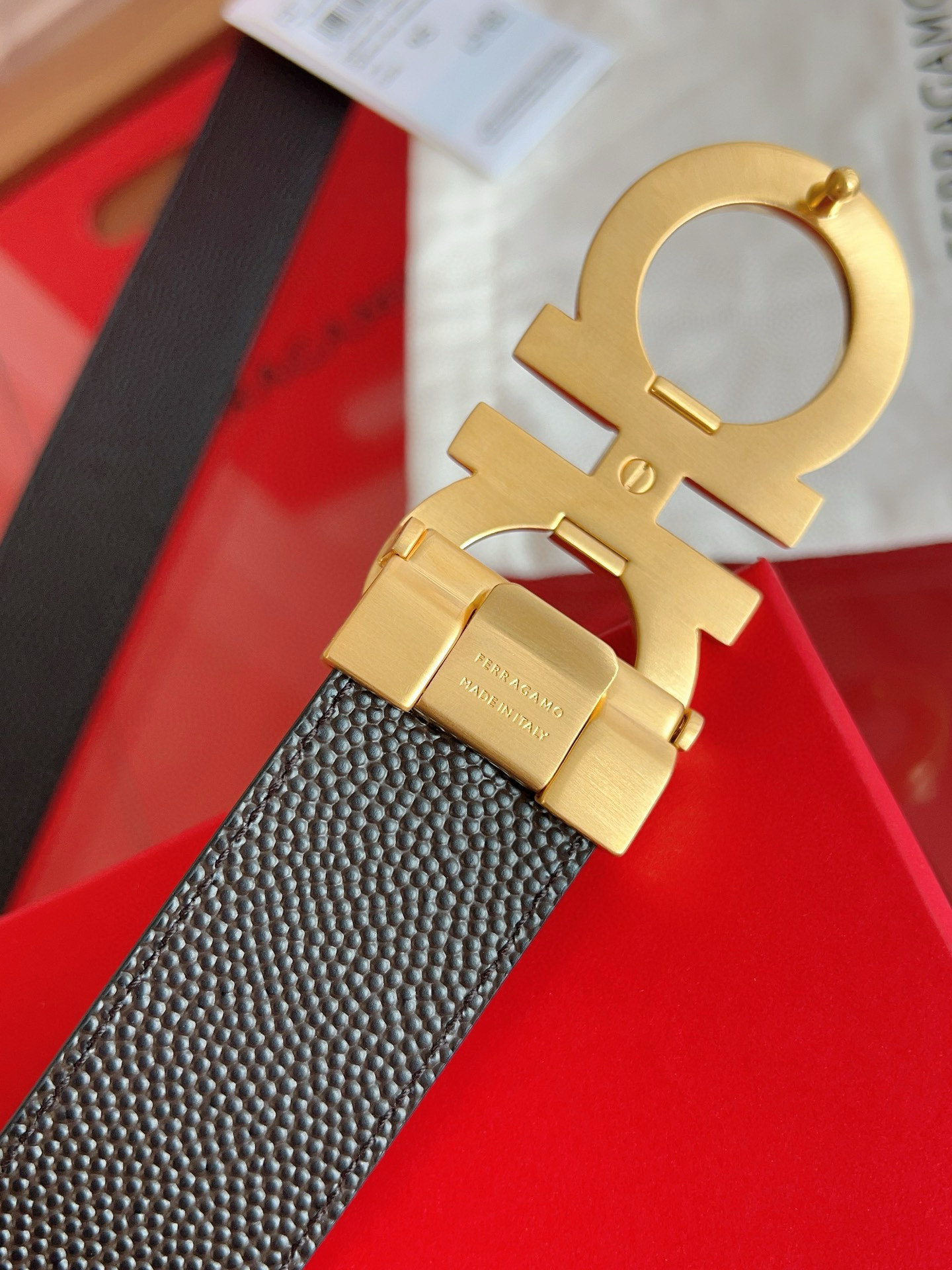 High-End Male Belt: P506 Regular Grade Feragmu Cabinet Quality NFC Chip Scan Certification - 图片 7