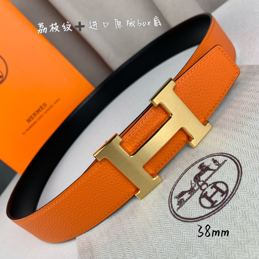 H家带宽38cm 正品尺寸  拉丝钢扣，真空电镀，工艺精细，头层牛皮.质感十足，手感柔软。时尚个性，经典百搭！可自行搭配