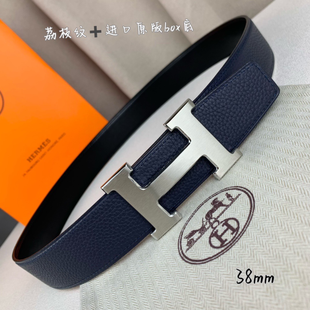 H家带宽38cm 正品尺寸  拉丝钢扣，真空电镀，工艺精细，头层牛皮.质感十足，手感柔软。时尚个性，经典百搭！可自行搭配
