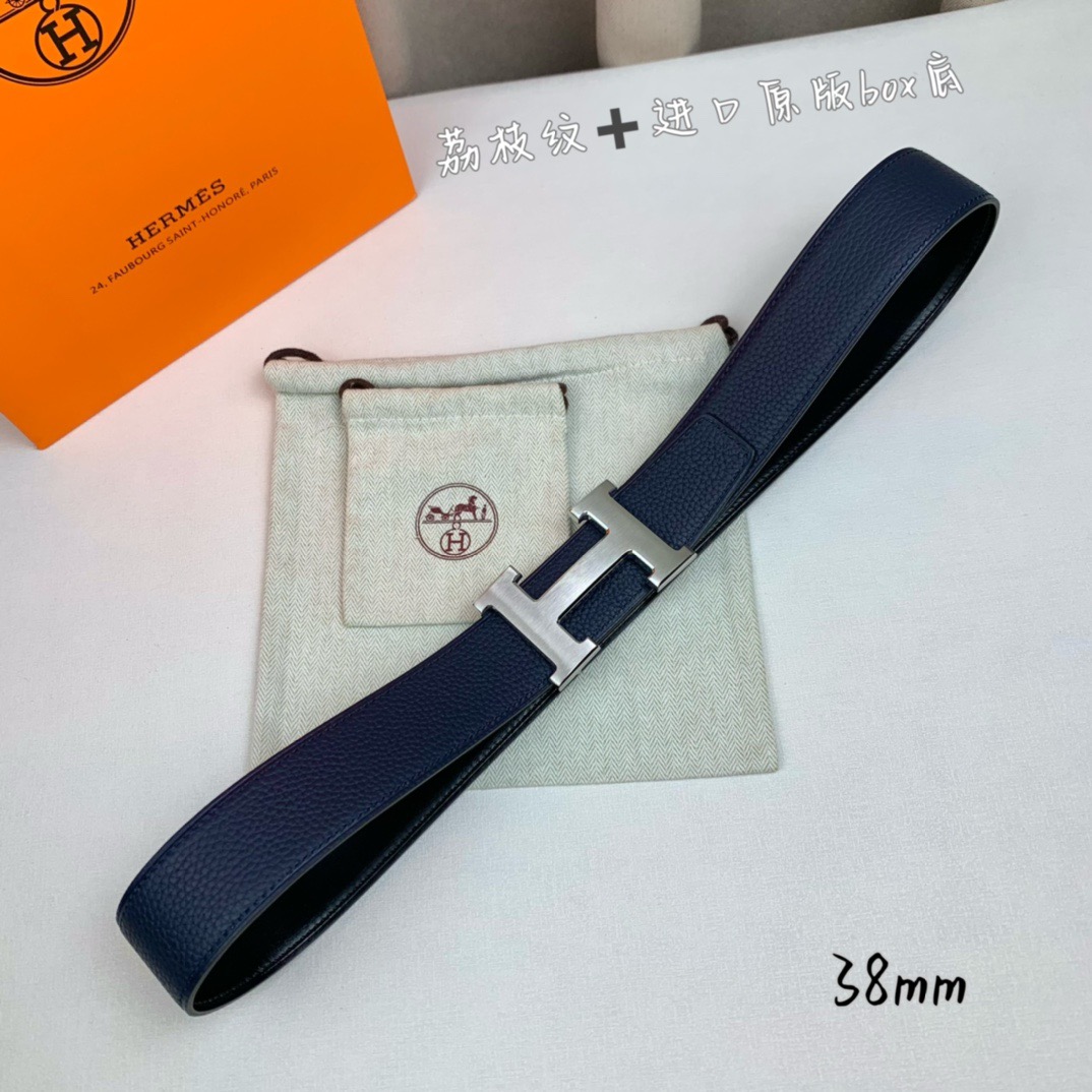 H家带宽38cm 正品尺寸  拉丝钢扣，真空电镀，工艺精细，头层牛皮.质感十足，手感柔软。时尚个性，经典百搭！可自行搭配