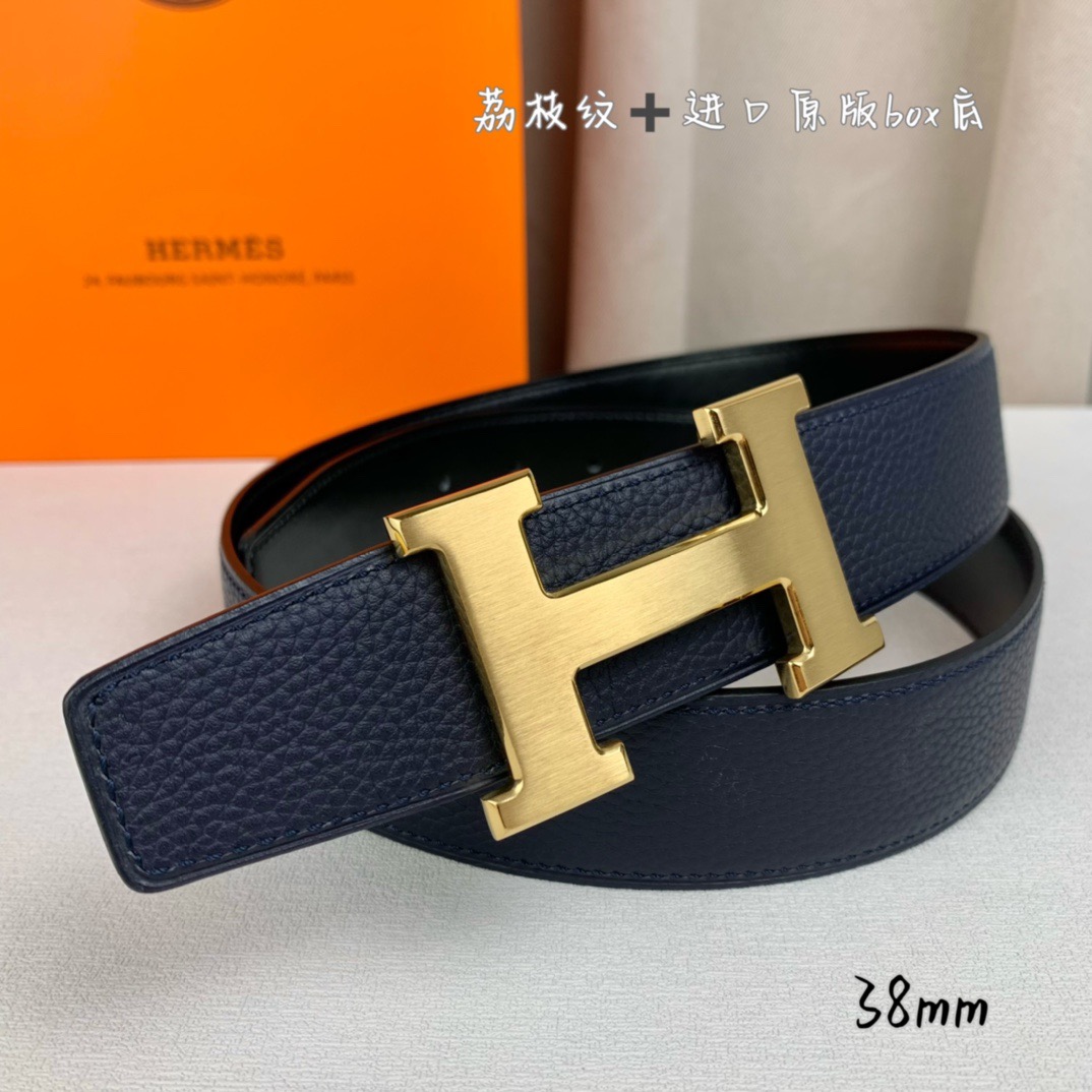 H家带宽38cm 正品尺寸  拉丝钢扣，真空电镀，工艺精细，头层牛皮.质感十足，手感柔软。时尚个性，经典百搭！可自行搭配