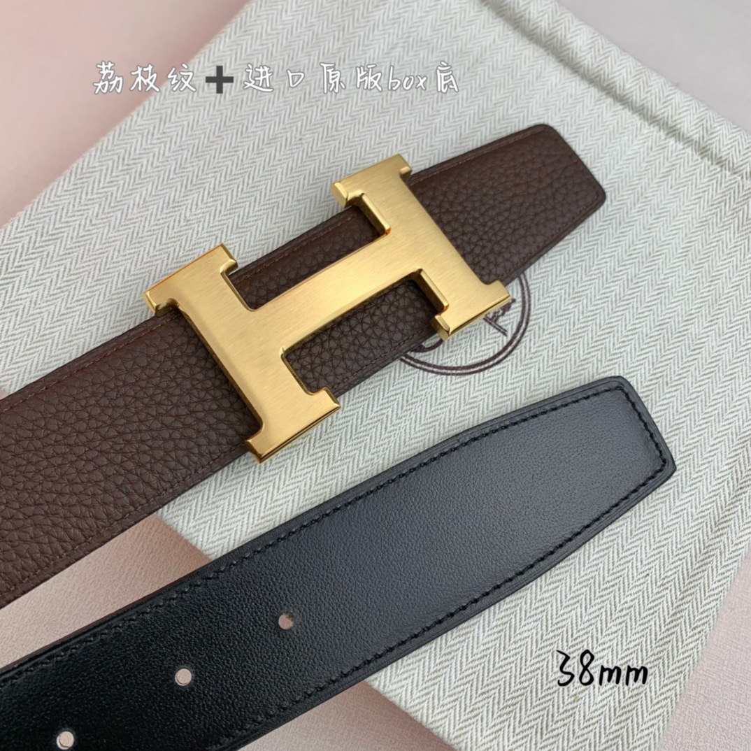 H家带宽38cm 正品尺寸  拉丝钢扣，真空电镀，工艺精细，头层牛皮.质感十足，手感柔软。时尚个性，经典百搭！可自行搭配