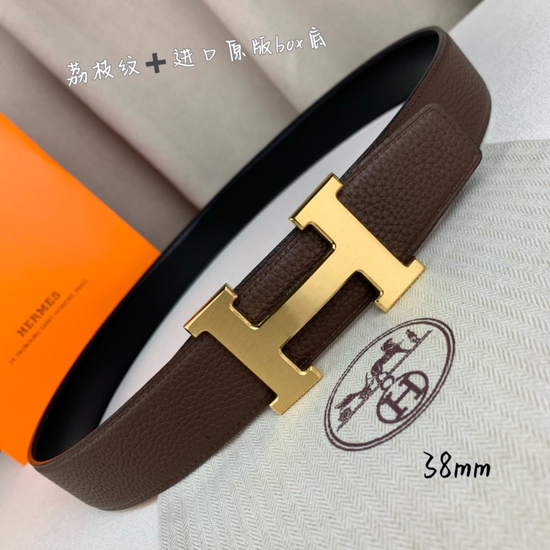 H家带宽38cm 正品尺寸  拉丝钢扣，真空电镀，工艺精细，头层牛皮.质感十足，手感柔软。时尚个性，经典百搭！可自行搭配
