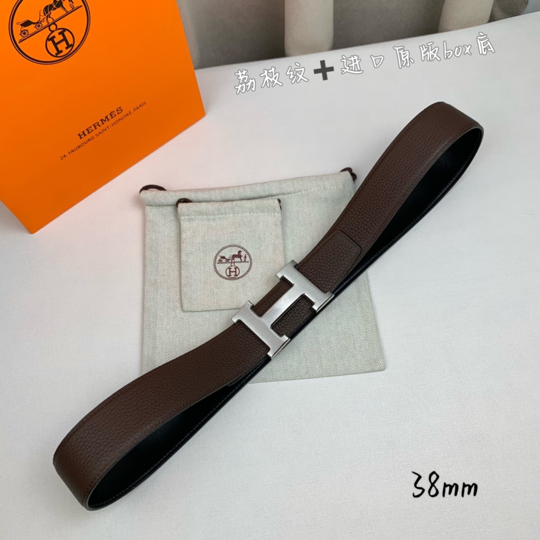 H家带宽38cm 正品尺寸  拉丝钢扣，真空电镀，工艺精细，头层牛皮.质感十足，手感柔软。时尚个性，经典百搭！可自行搭配