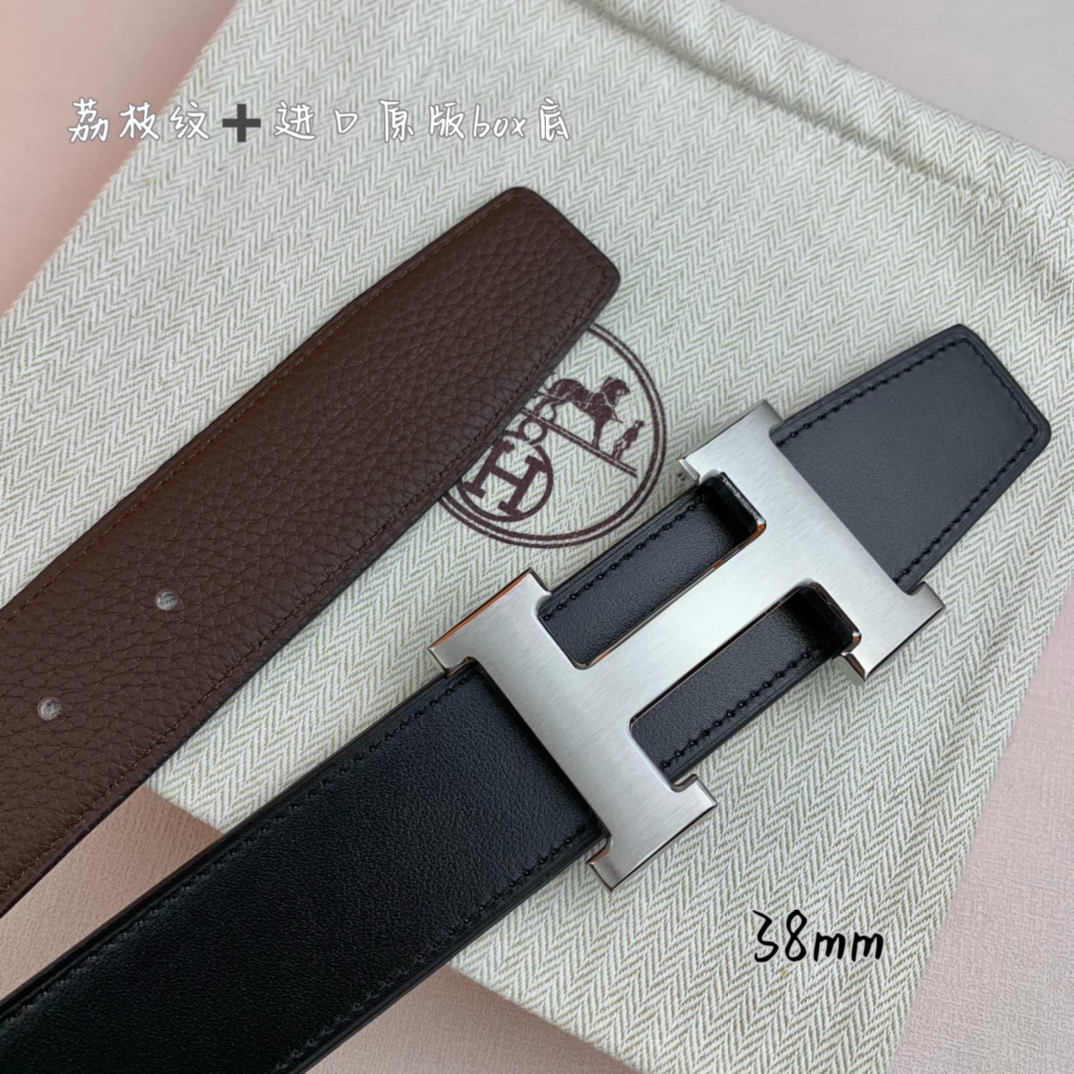 H家带宽38cm 正品尺寸  拉丝钢扣，真空电镀，工艺精细，头层牛皮.质感十足，手感柔软。时尚个性，经典百搭！可自行搭配