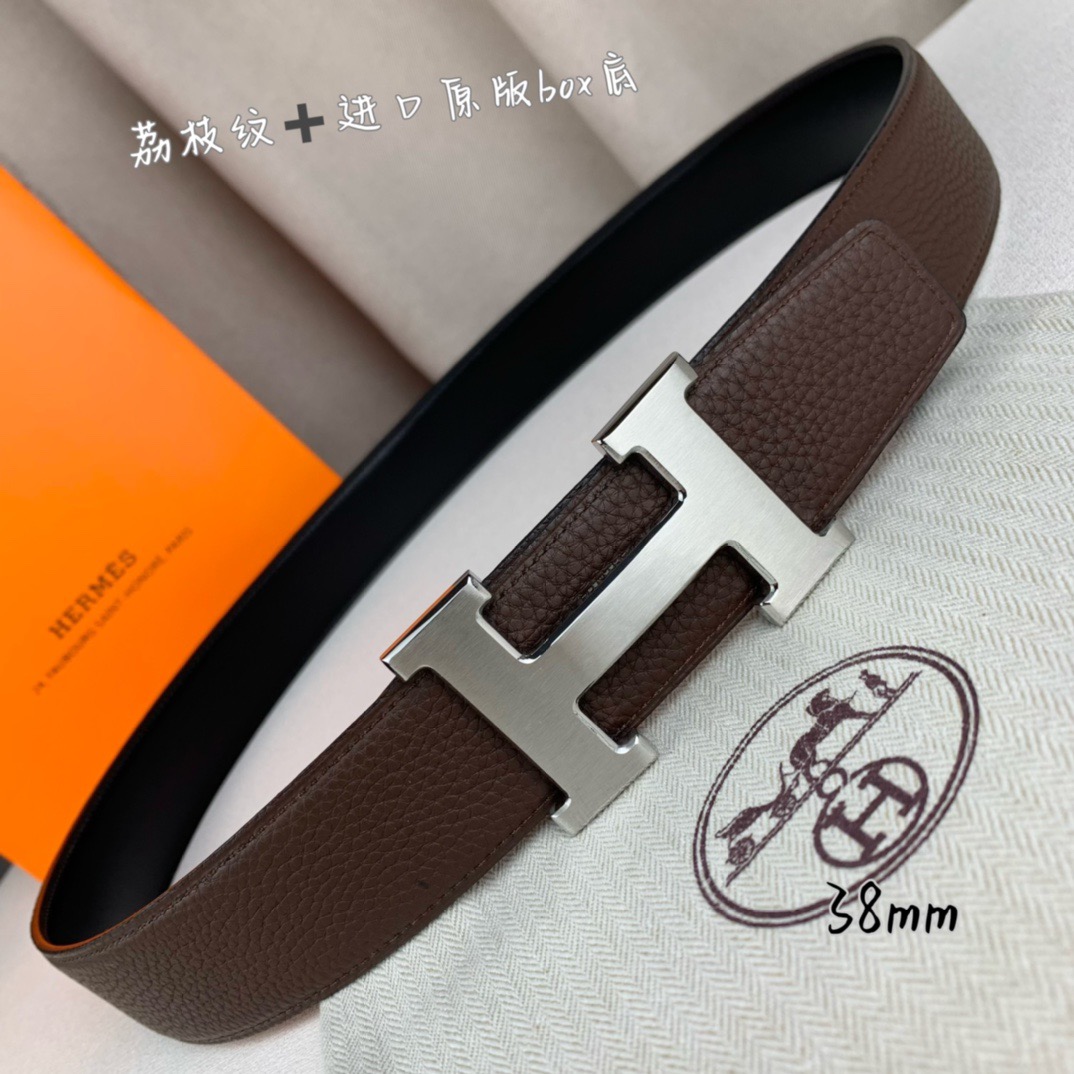 H家带宽38cm 正品尺寸  拉丝钢扣，真空电镀，工艺精细，头层牛皮.质感十足，手感柔软。时尚个性，经典百搭！可自行搭配