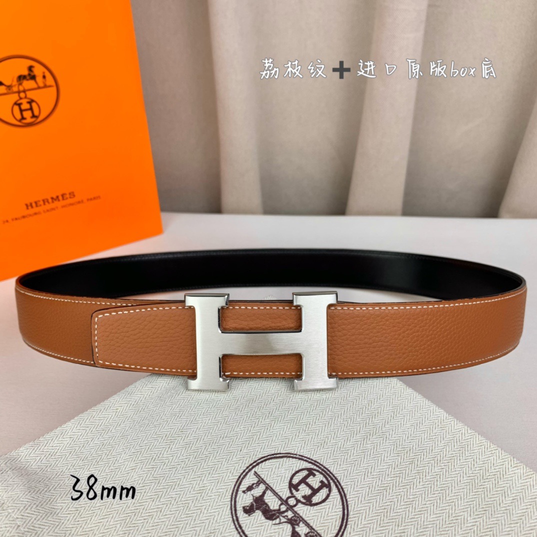 H家带宽38cm 正品尺寸  拉丝钢扣，真空电镀，工艺精细，头层牛皮.质感十足，手感柔软。时尚个性，经典百搭！可自行搭配