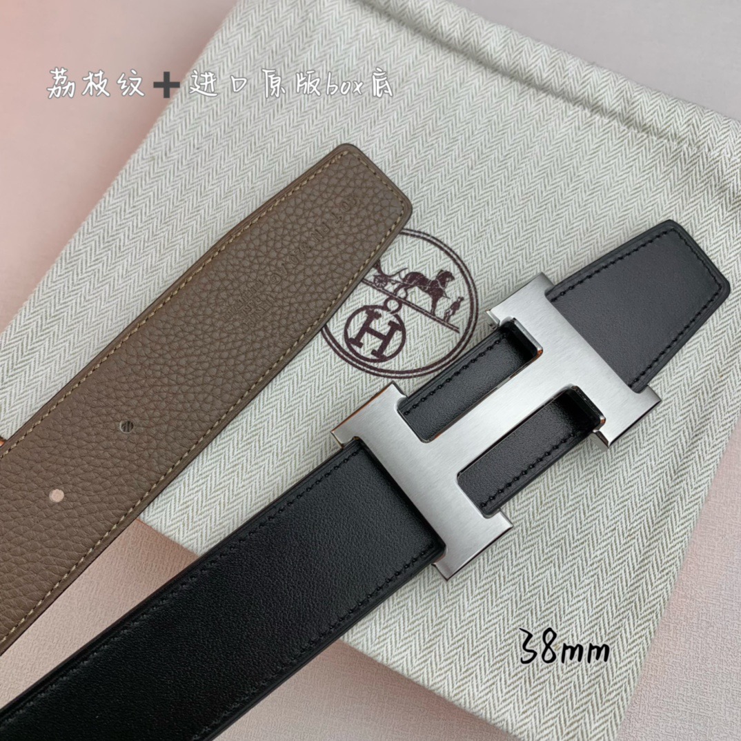 H家带宽38cm 正品尺寸  拉丝钢扣，真空电镀，工艺精细，头层牛皮.质感十足，手感柔软。时尚个性，经典百搭！可自行搭配