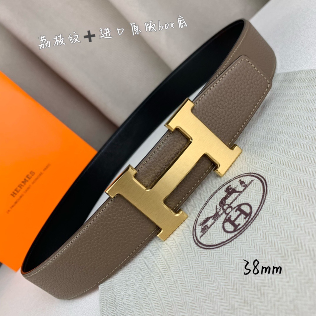 H家带宽38cm 正品尺寸  拉丝钢扣，真空电镀，工艺精细，头层牛皮.质感十足，手感柔软。时尚个性，经典百搭！可自行搭配