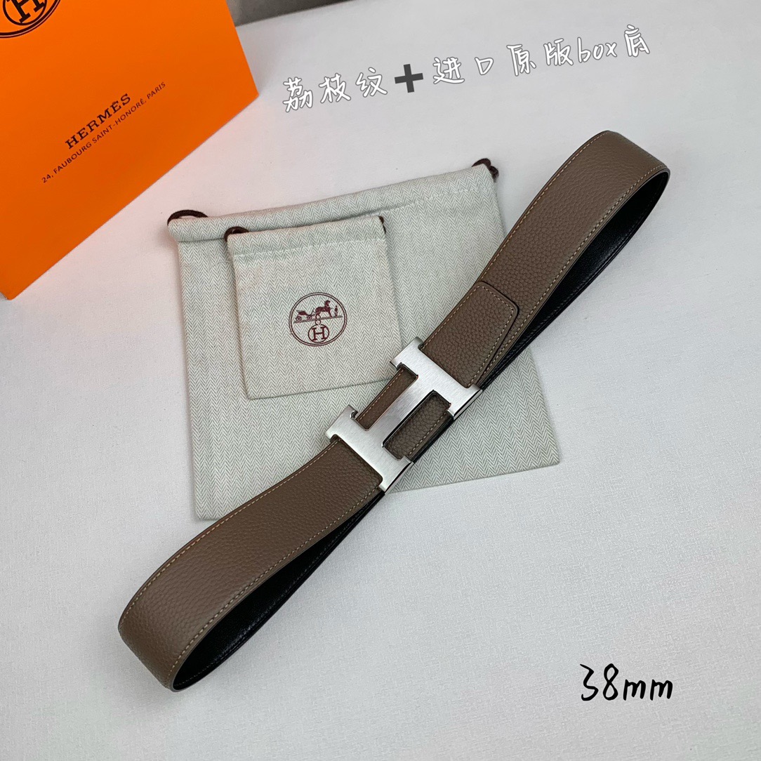 H家带宽38cm 正品尺寸  拉丝钢扣，真空电镀，工艺精细，头层牛皮.质感十足，手感柔软。时尚个性，经典百搭！可自行搭配