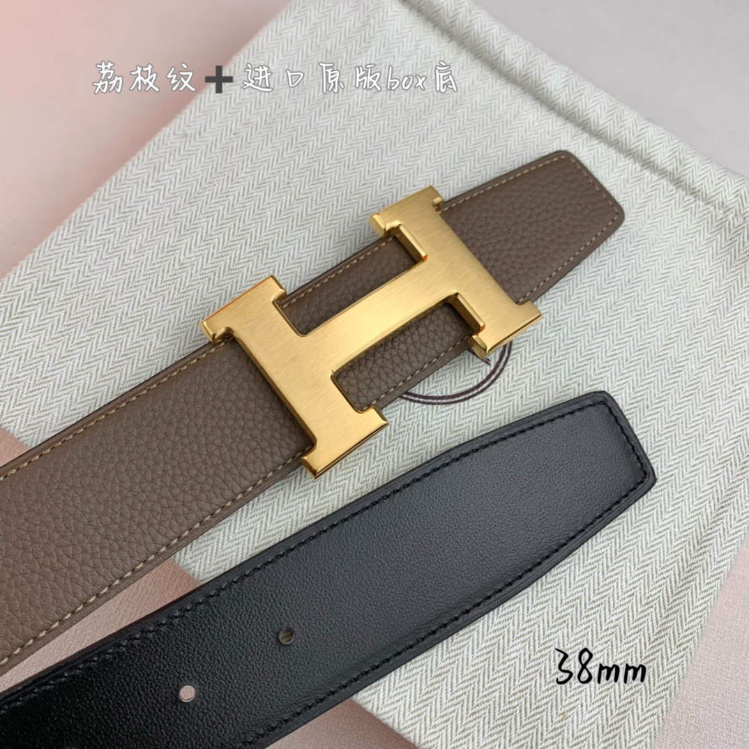 H家带宽38cm 正品尺寸  拉丝钢扣，真空电镀，工艺精细，头层牛皮.质感十足，手感柔软。时尚个性，经典百搭！可自行搭配