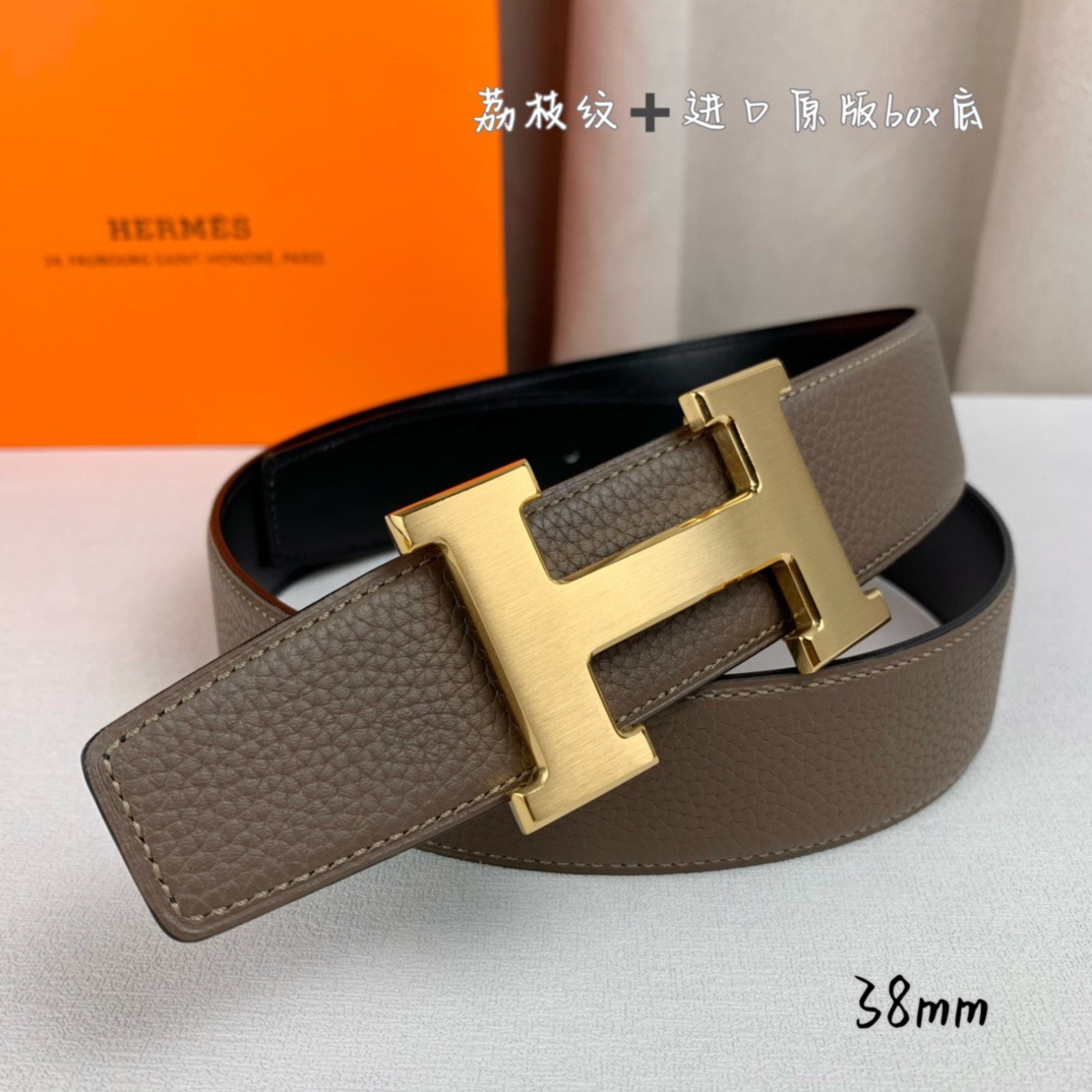 H家带宽38cm 正品尺寸  拉丝钢扣，真空电镀，工艺精细，头层牛皮.质感十足，手感柔软。时尚个性，经典百搭！可自行搭配