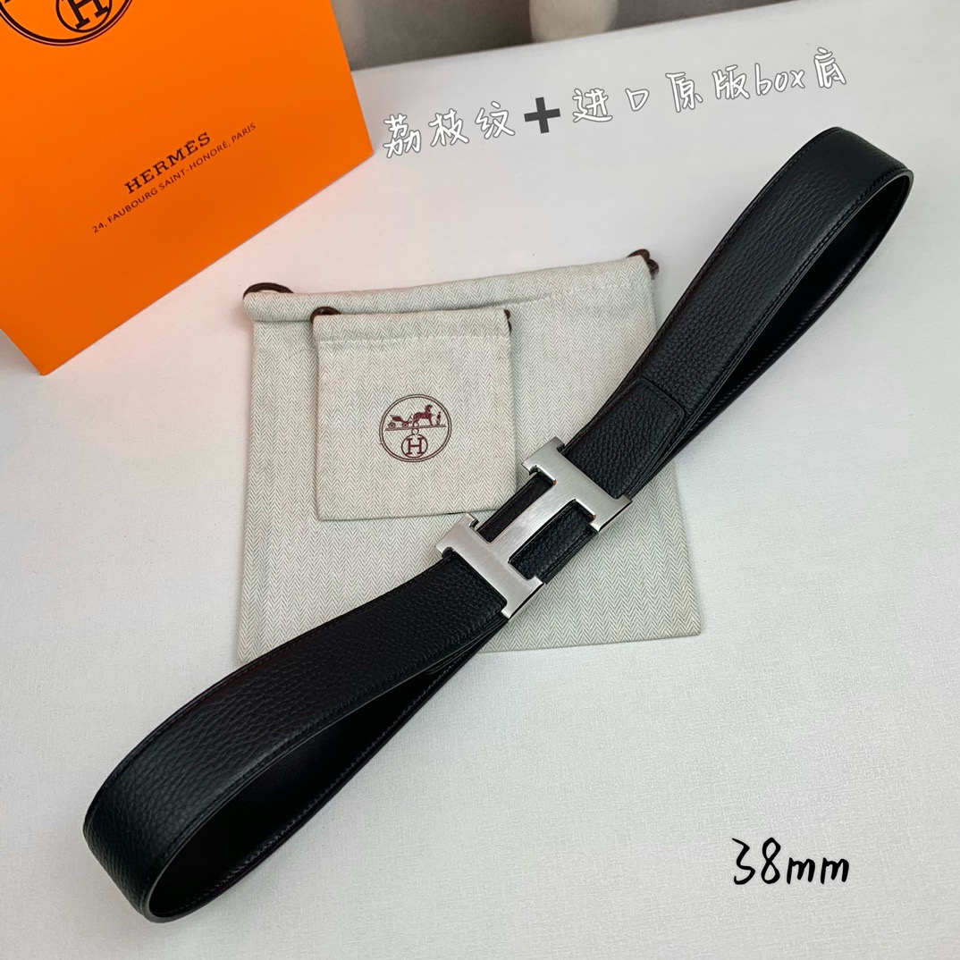 H家带宽38cm 正品尺寸  拉丝钢扣，真空电镀，工艺精细，头层牛皮.质感十足，手感柔软。时尚个性，经典百搭！可自行搭配