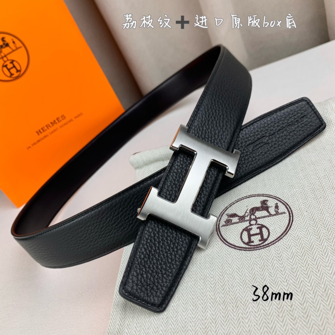 H家带宽38cm 正品尺寸  拉丝钢扣，真空电镀，工艺精细，头层牛皮.质感十足，手感柔软。时尚个性，经典百搭！可自行搭配