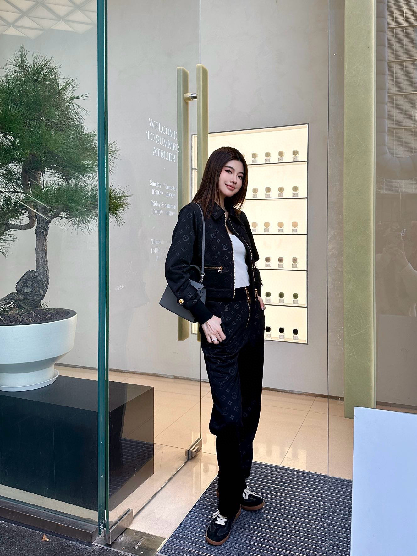 Louis Vuitton Women's Black Monogram Corduroy Jacket and Pants Set 5 i1739798629942 5689 0 2