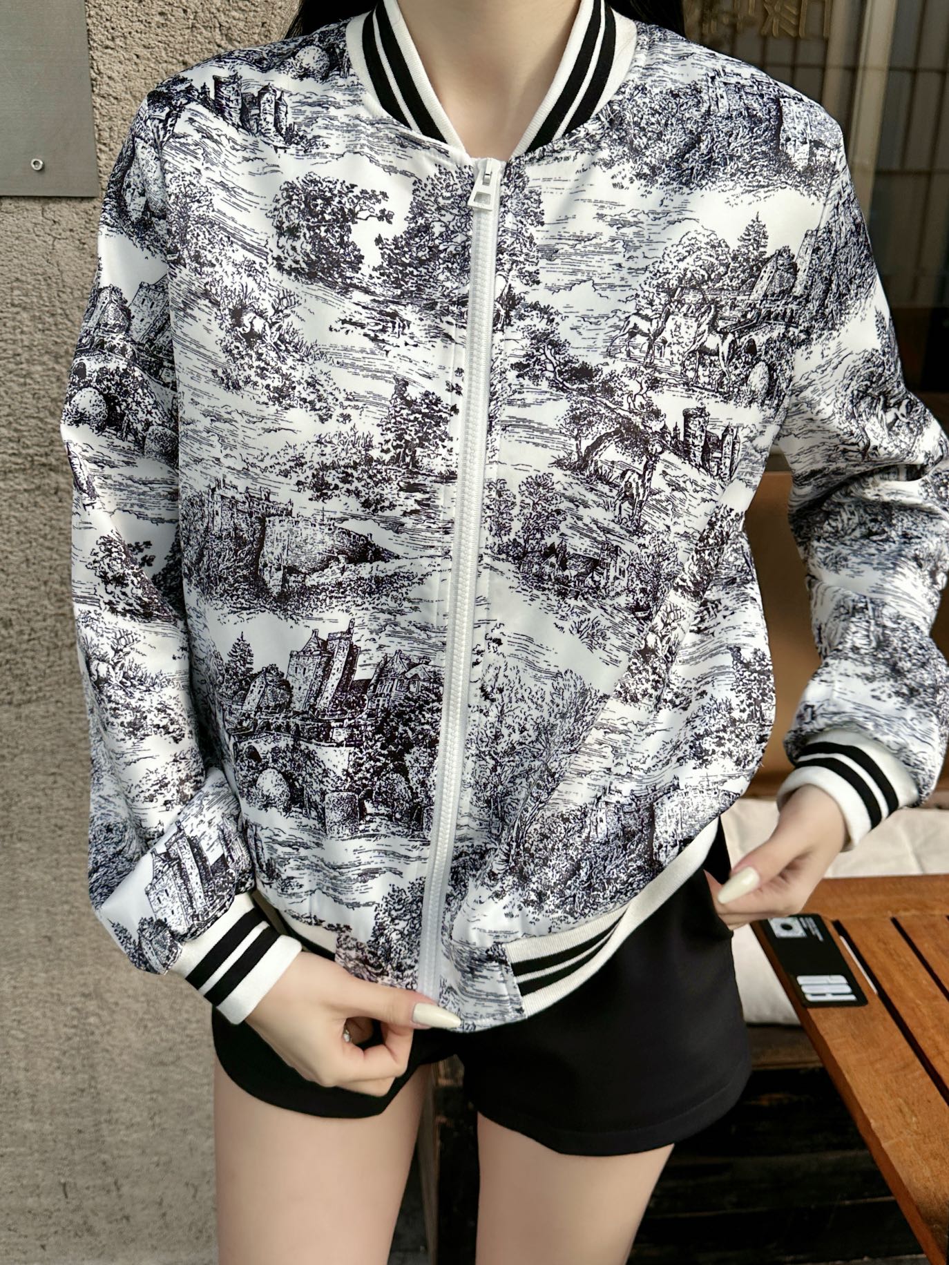Dior Monogram Print Bomber Jacket - Stylish, Comfortable, and Chic 9 i1741010132466 8634 0 8