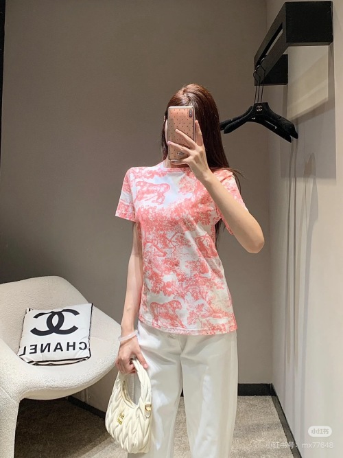 Dior Fall Riviera Pink Animal Print Tee - Summer Essential 1 Dior Fall Riviera Pink Animal Print Tee - Summer Essential