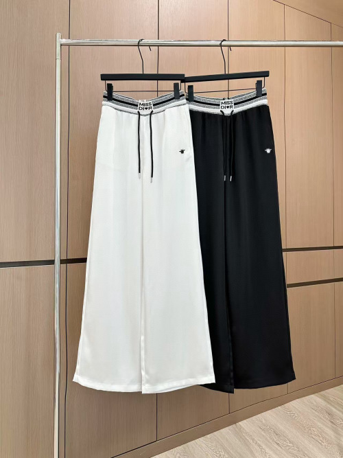 Dior 2025 Drawstring Wide-Leg Pants Comfortable Acetate Fabric Trousers 1 Dior 2025 Drawstring Wide-Leg Pants Comfortable Acetate Fabric Trousers