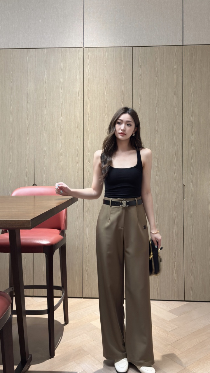 Celine 2025SS High-Waisted Wide Leg Pants, Elegant and Timeless Style