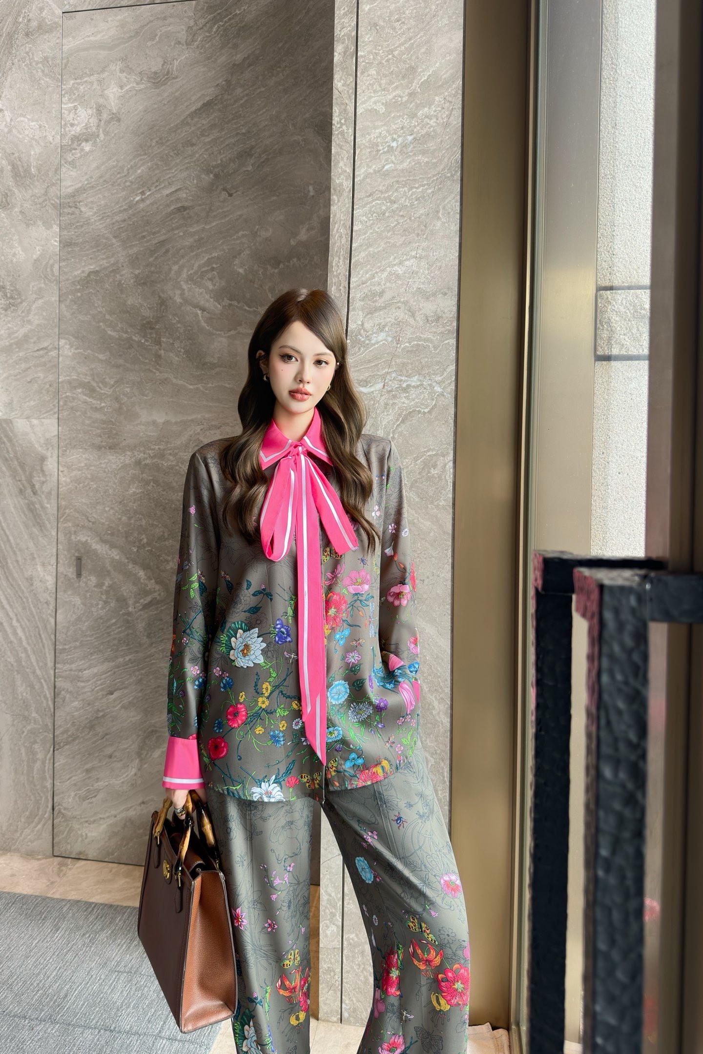 Gucci 2025FW Floral Print Silk Pajama Set, High-End Luxury, S-M-L Sizes 1 i1756219095248 6235 0 0