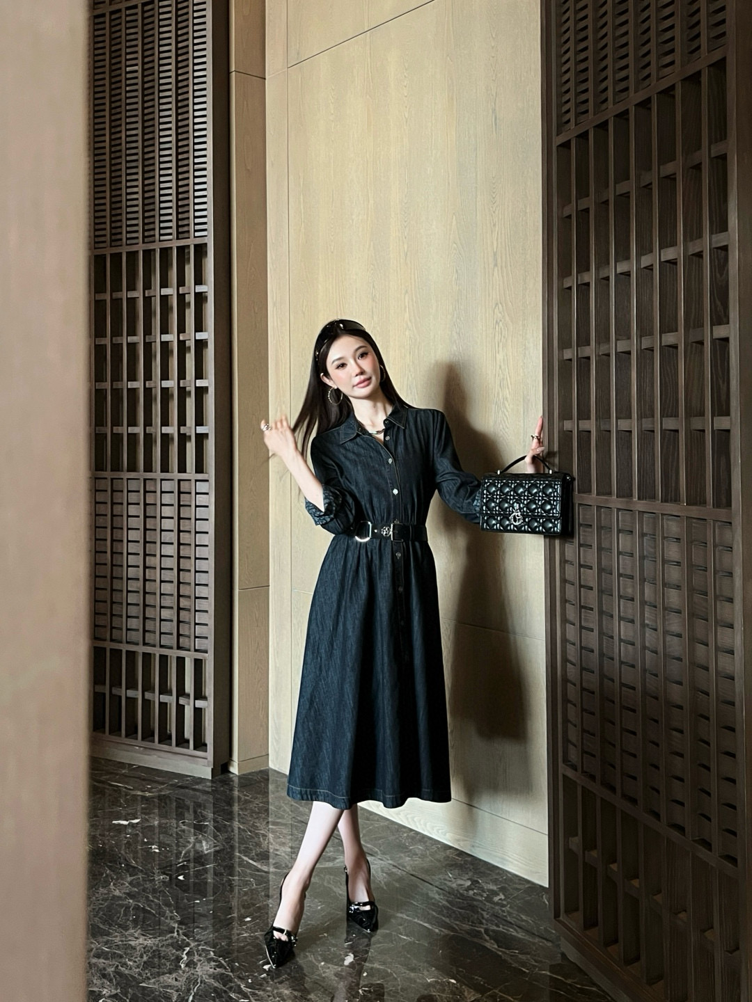 Dior 25Ss Denim Midi Dress with Belt - Chic and Comfortable 7 i1756550234412 1250 0 6