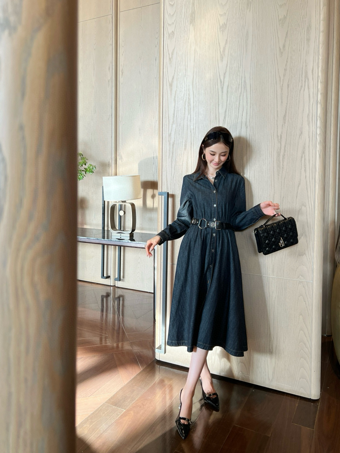Dior 25Ss Denim Midi Dress with Belt - Chic and Comfortable 3 i1756550234414 8131 0 2