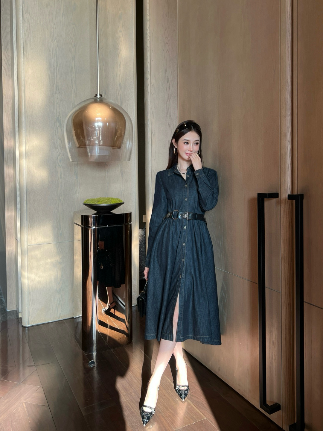 Dior 25Ss Denim Midi Dress with Belt - Chic and Comfortable 6 i1756550249310 1594 0 5