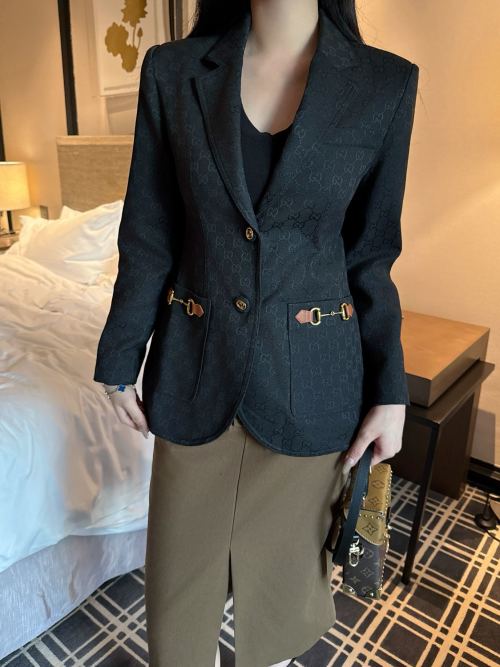 Gucci 2025FW High-Density Jacquard Blazer - Clean, Sophisticated Style 1 Gucci 2025FW High-Density Jacquard Blazer - Clean, Sophisticated Style
