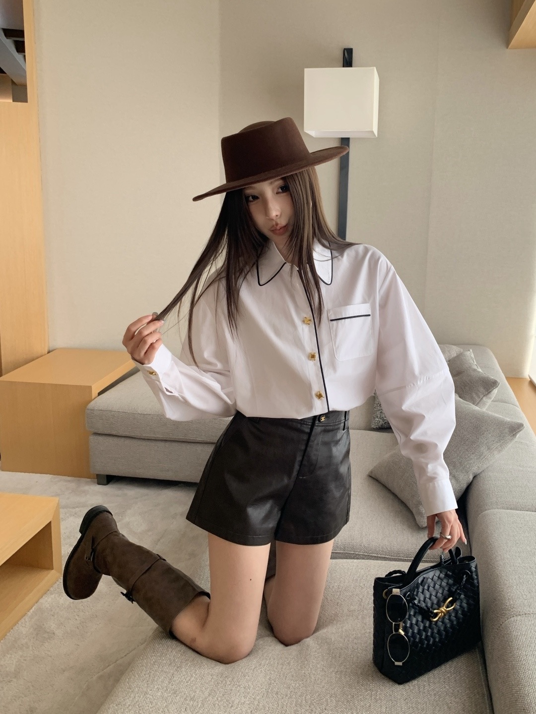 Celine White Utility Shirt