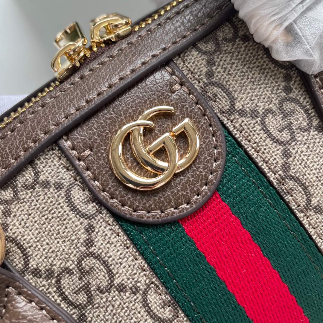 Gucci GG Supreme beige brown with green-red-green web everyday