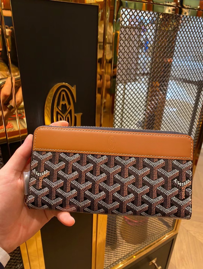 Knockoff Highest Quality
 Goyard Wallet Calfskin Cowhide