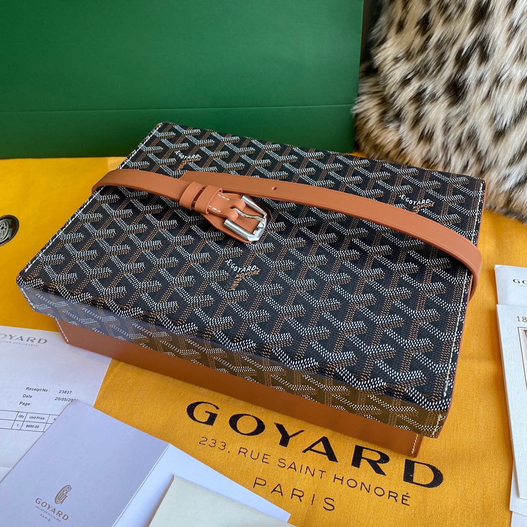 Goyard Watch Box Black Brown Canvas