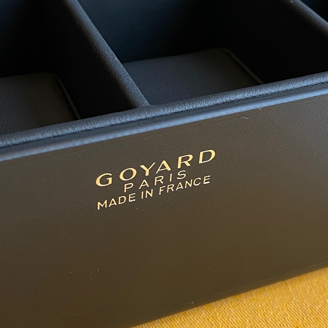 Goyard Caja de reloj Negro Lona