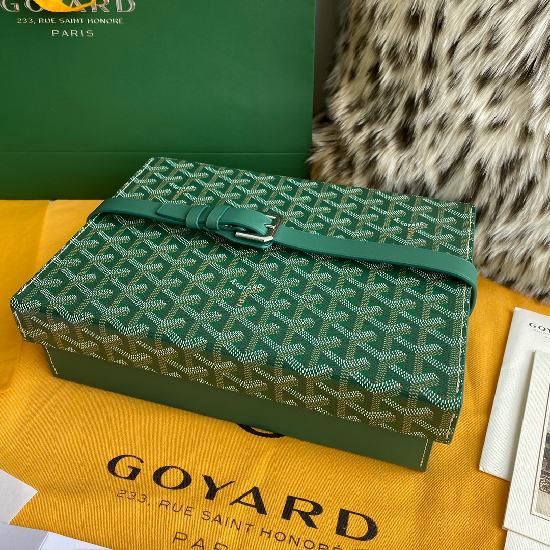 Goyard Watch Box Green Canvas