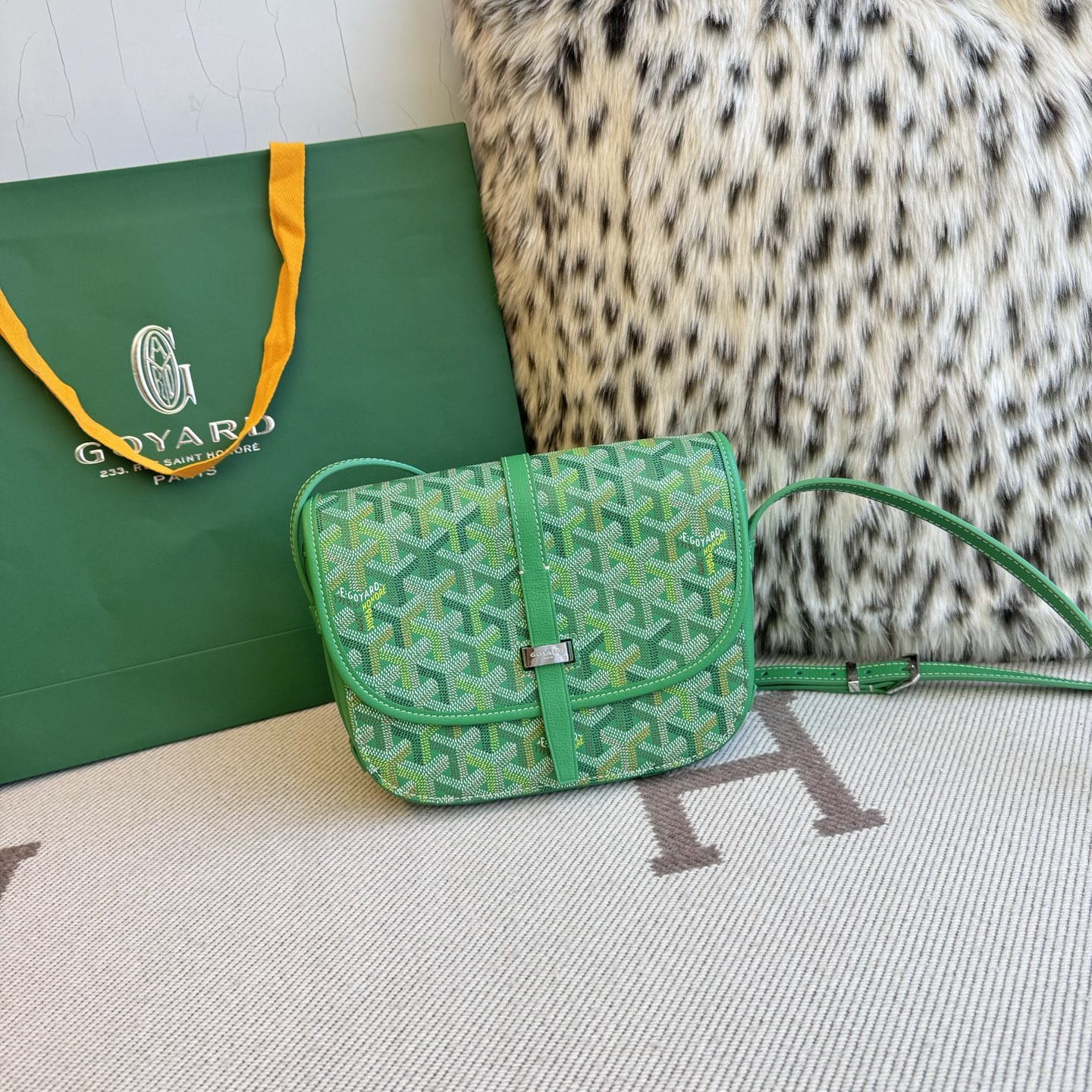 Goyard 戈雅 Belvedere 小号 邮差包 翻盖 可调节肩带