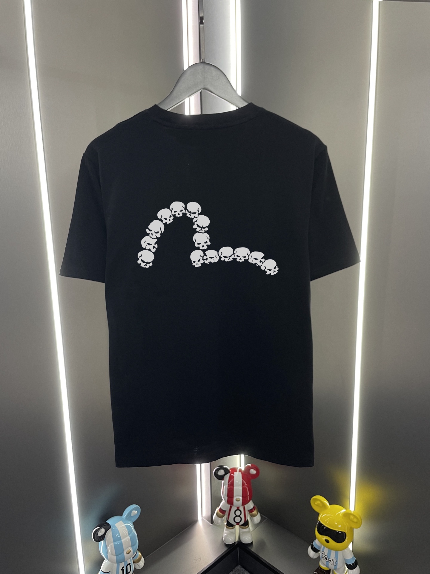 P60 Evisu Fushun 2026 nuevo estilo con estampado de logotipo, gaviotas y letras, camiseta de cuello redondo casual y ho…