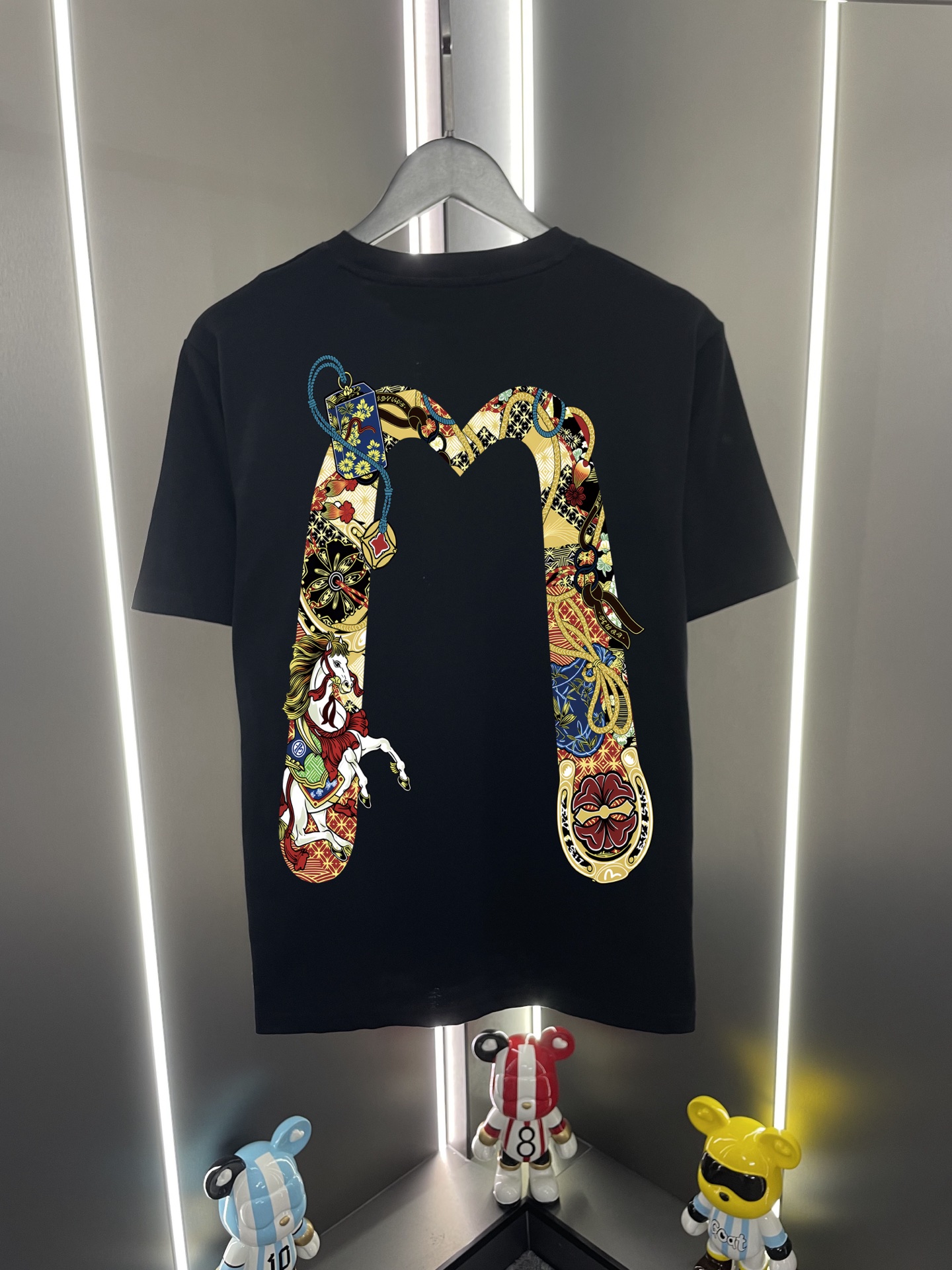 P60 Evisu Fukujin 2026 nueva gaviota gran M año del caballo estampado casual holgado cuello redondo camiseta …