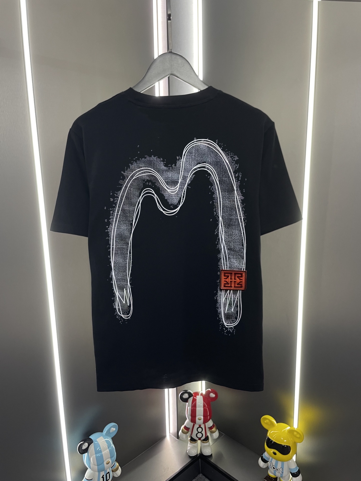 Camiseta de manga corta P60 Evisu Fukujin 2026 nueva, cuello redondo, casual y holgada, con estampado de pincelada y gr…