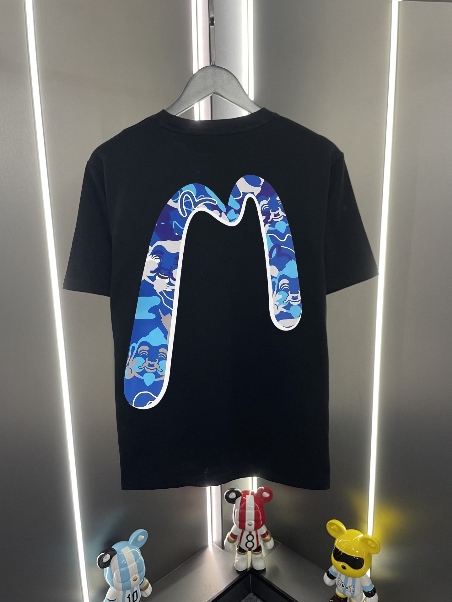 P60 Evisu Fukujin 2026 nuevo estilo gaviota letras irregular gran M estampado休闲 suelto cuello redondo camiseta de manga…