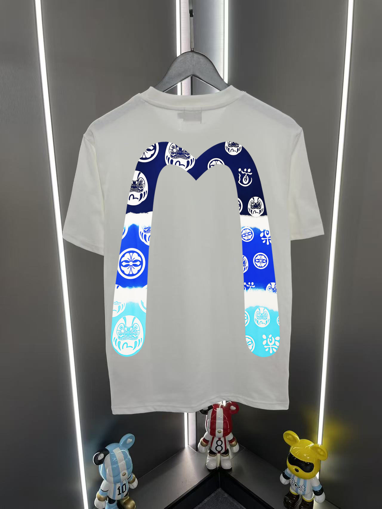 P60 Evisu Fushin 2026 nueva camiseta de manga corta con cuello redondo, holgada y casual, con estampado de M …